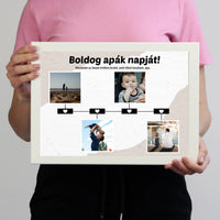 Ajándék Apáknak - Egyedi képes Boldog első apák napját falikép