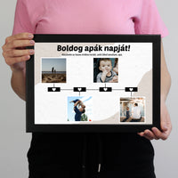 Ajándék Apáknak - Egyedi képes Boldog első apák napját falikép