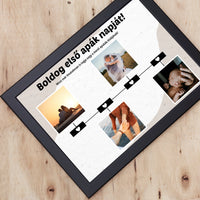 Ajándék Apáknak - Egyedi képes Boldog első apák napját falikép