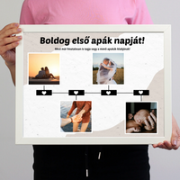 Ajándék Apáknak - Egyedi képes Boldog első apák napját falikép