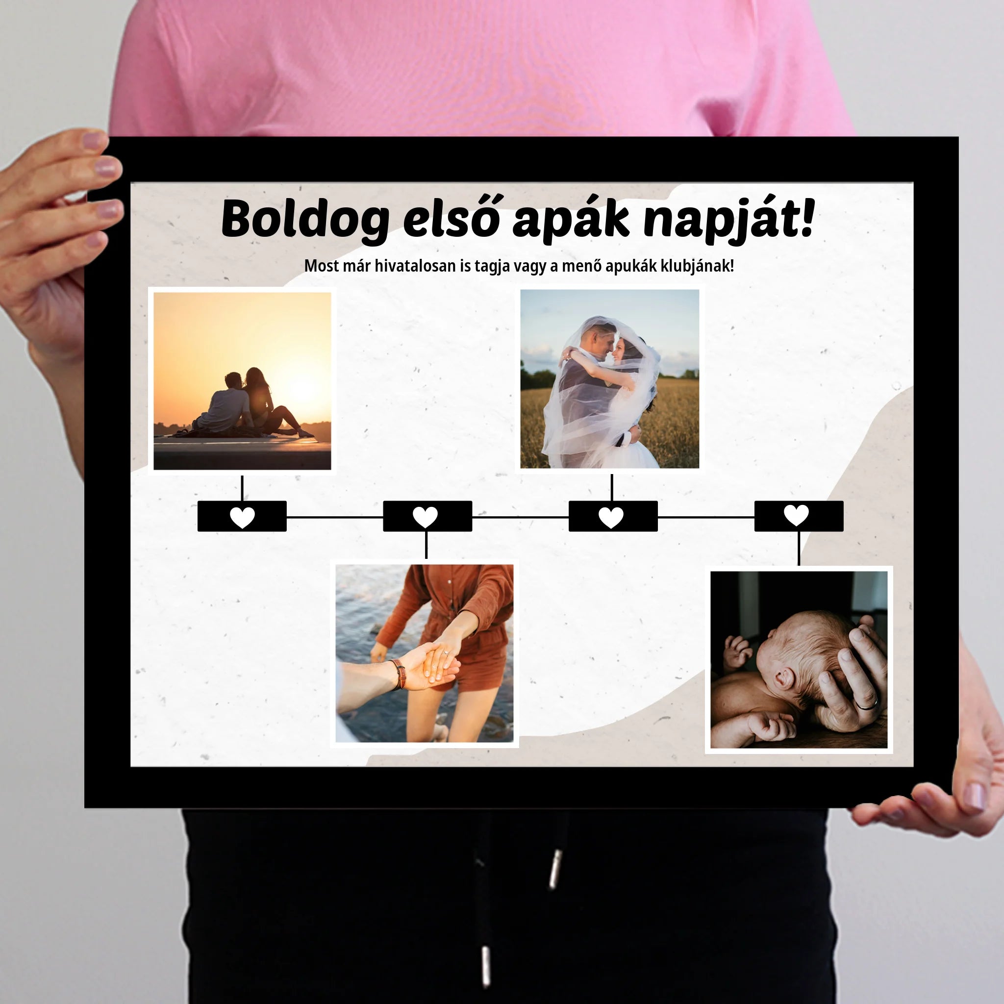 Ajándék Apáknak - Egyedi képes Boldog első apák napját falikép