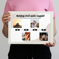 Ajándék Apáknak - Egyedi képes Boldog első apák napját falikép