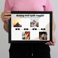 Ajándék Apáknak - Egyedi képes Boldog első apák napját falikép