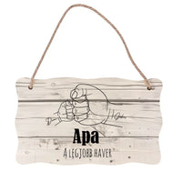 Egyedi szerkeszthető feliratos ajándék fali dekor tábla Apukáknak