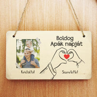 Egyedi képes ajándék fali dekor tábla Apák napjára
