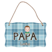 Szerkeszthető karakteres egyedi ajándék falidísz Nagypapáknak