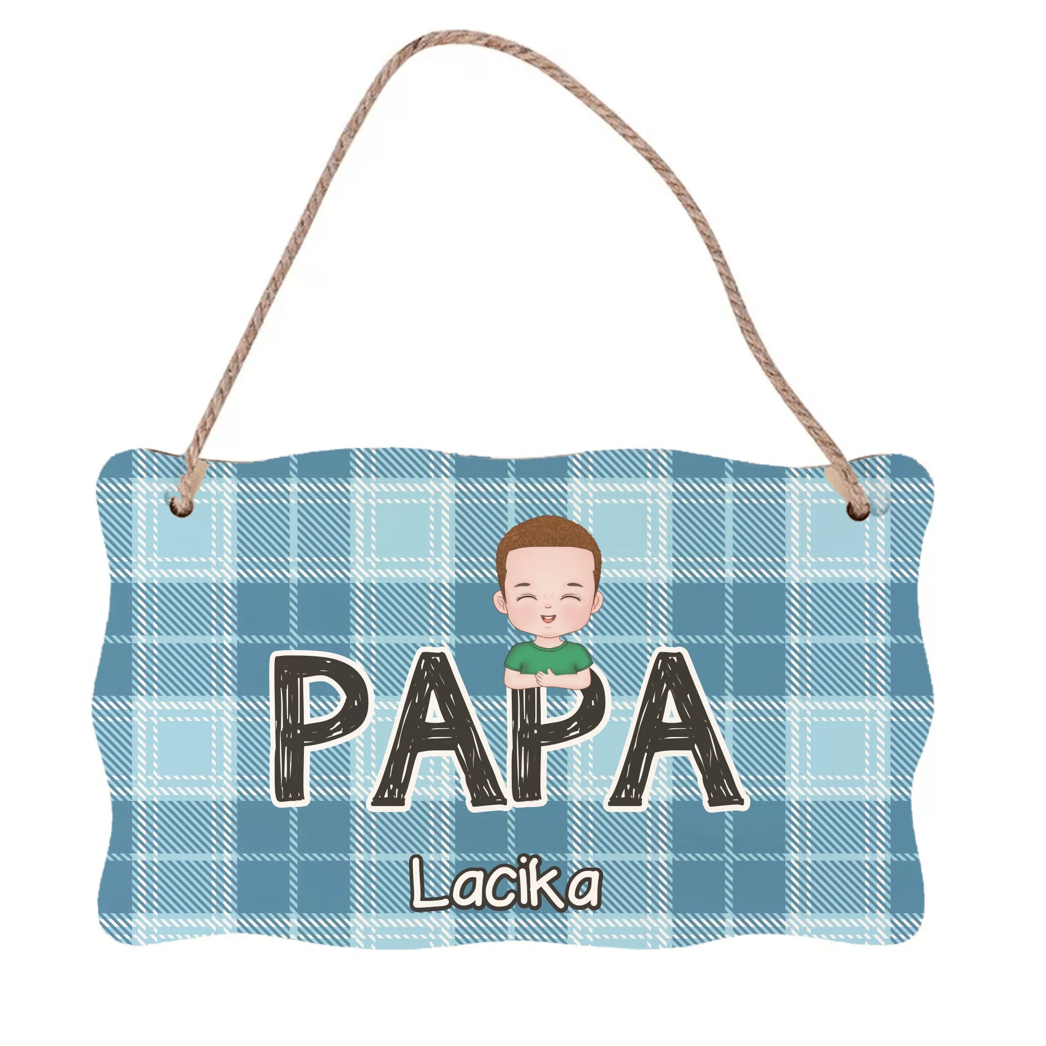 Szerkeszthető karakteres egyedi ajándék falidísz Nagypapáknak