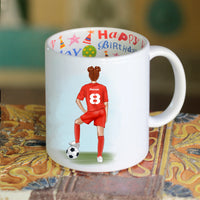 Személyre szabható focis bögre fiúknak