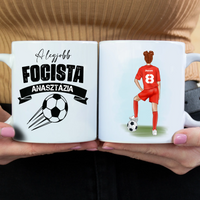 Személyre szabható focis bögre fiúknak