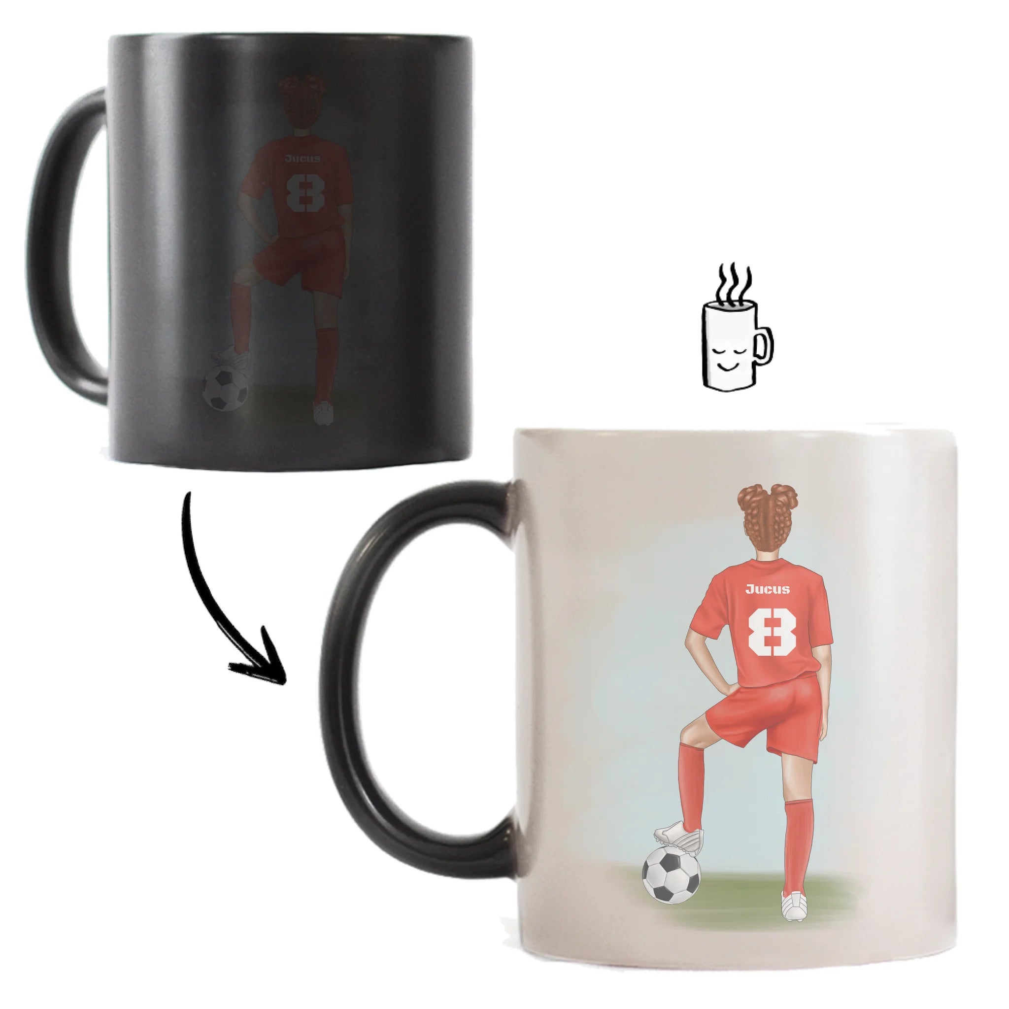 Személyre szabható focis bögre fiúknak