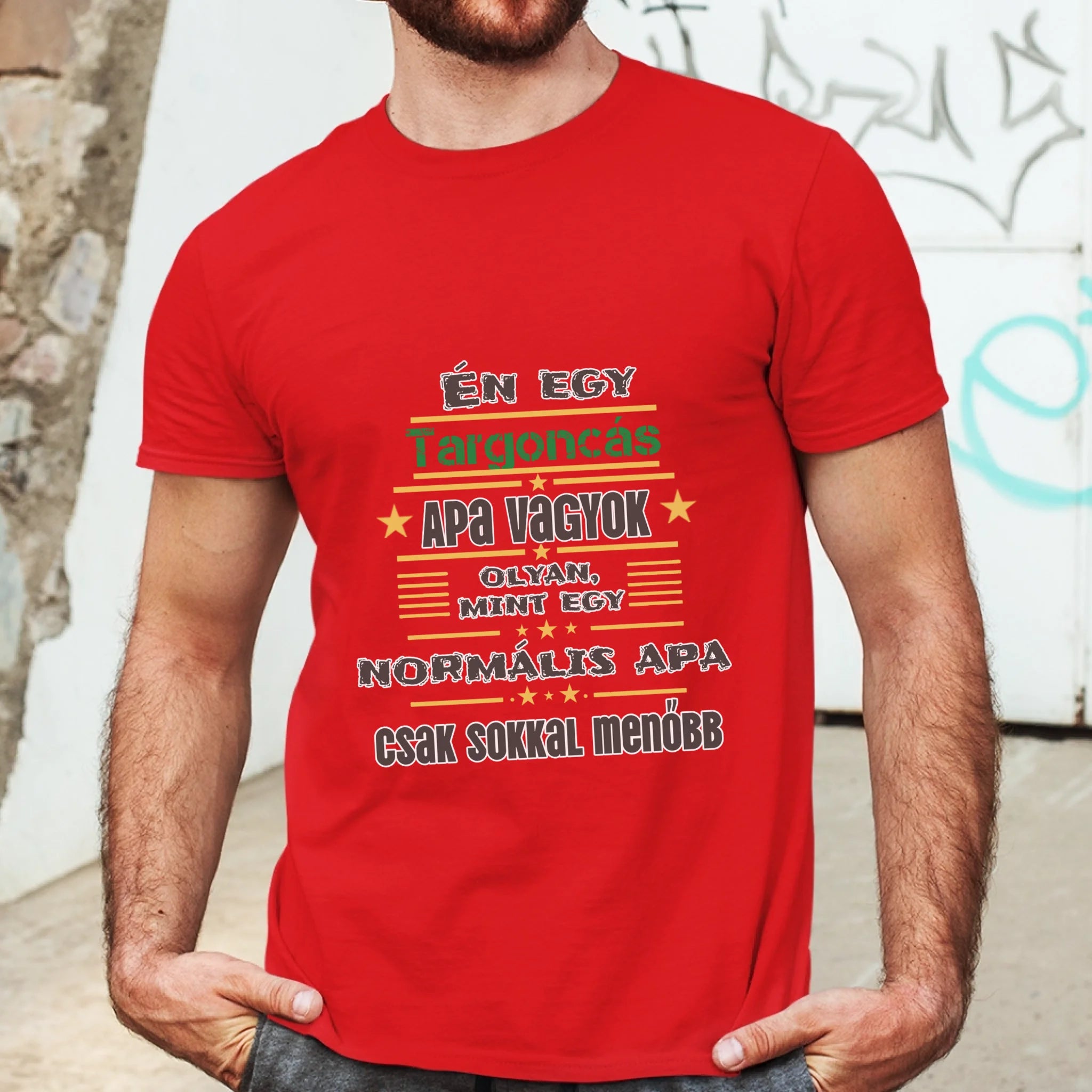 Egyedi ajándék póló - Szerkeszthető szakma feliratos póló Apáknak