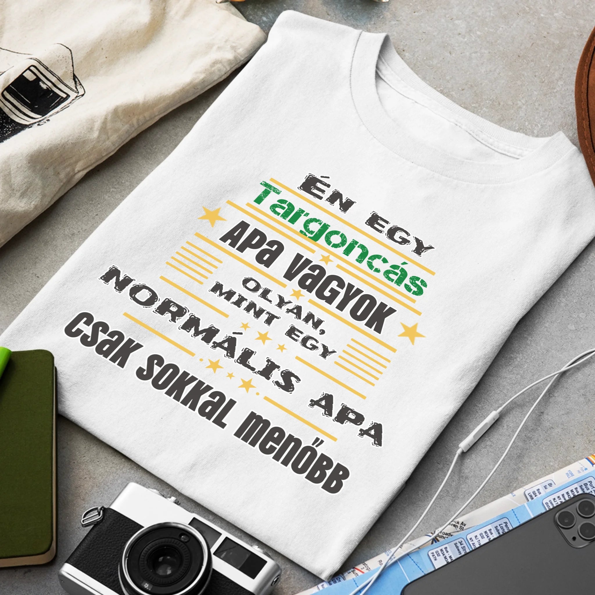 Egyedi ajándék póló - Szerkeszthető szakma feliratos póló Apáknak