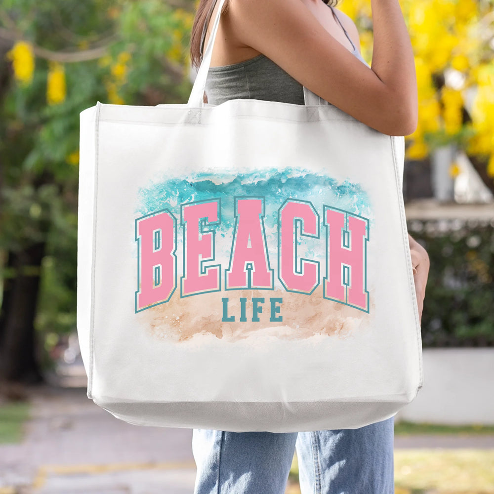 Beach life - Szerkeszthető feliratos ajándék nagy strandtáska