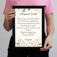 Édesanyámnak Szeretettel falikép - egyedi feliratos esküvői köszönőajándék Anyukáknak