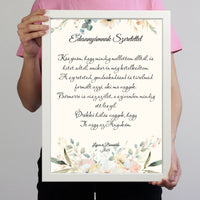 Édesanyámnak Szeretettel falikép - egyedi feliratos esküvői köszönőajándék Anyukáknak