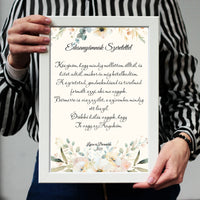 Édesanyámnak Szeretettel falikép - egyedi feliratos esküvői köszönőajándék Anyukáknak