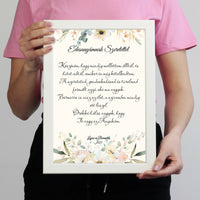 Édesanyámnak Szeretettel falikép - egyedi feliratos esküvői köszönőajándék Anyukáknak