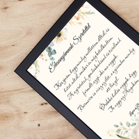 Édesanyámnak Szeretettel falikép - egyedi feliratos esküvői köszönőajándék Anyukáknak