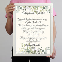Édesapámnak Szeretettel falikép - egyedi feliratos esküvői köszönőajándék Apukáknak