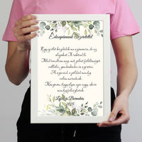 Édesapámnak Szeretettel falikép - egyedi feliratos esküvői köszönőajándék Apukáknak