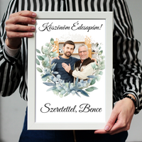 Egyedi képes falikép - Esküvői köszönőajándék egyedi képpel Apukáknak