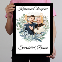 Egyedi képes falikép - Esküvői köszönőajándék egyedi képpel Apukáknak