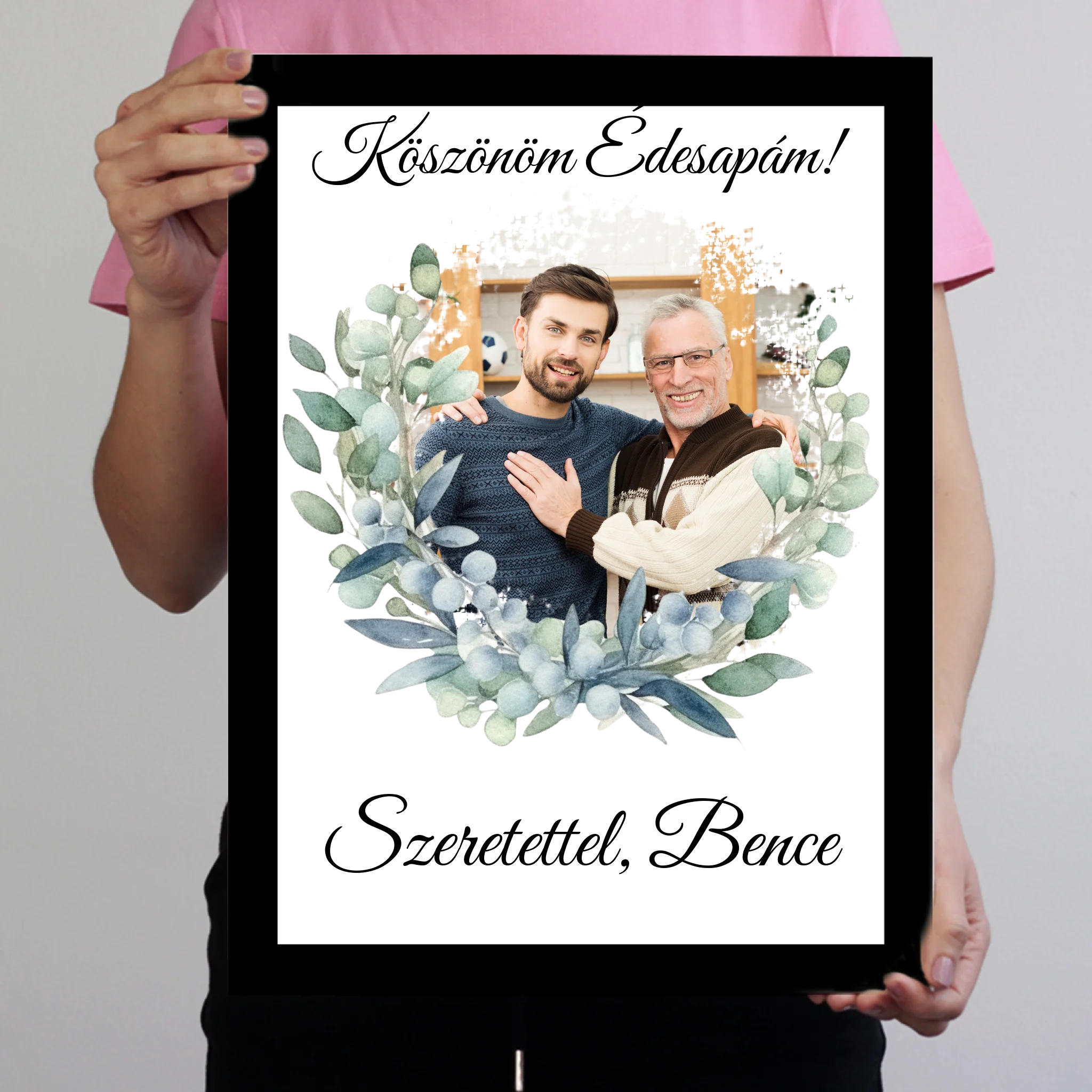Egyedi képes falikép - Esküvői köszönőajándék egyedi képpel Apukáknak