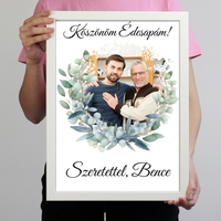 Egyedi képes falikép - Esküvői köszönőajándék egyedi képpel Apukáknak