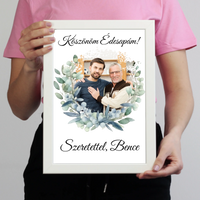 Egyedi képes falikép - Esküvői köszönőajándék egyedi képpel Apukáknak