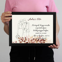 Szerkeszthető falikép - Jelképes esküvői ajándék egyedi mintával