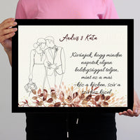 Szerkeszthető falikép - Jelképes esküvői ajándék egyedi mintával