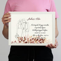 Szerkeszthető falikép - Jelképes esküvői ajándék egyedi mintával