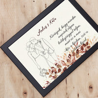 Szerkeszthető falikép - Jelképes esküvői ajándék egyedi mintával