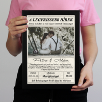 Egyedi képes ajándék - Személyre szabható jelképes esküvői ajándék falikép