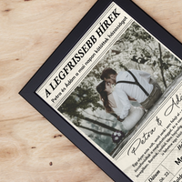 Egyedi képes ajándék - Személyre szabható jelképes esküvői ajándék falikép