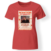 Lánybúcsú Wanted keresett személy egyedi képes póló