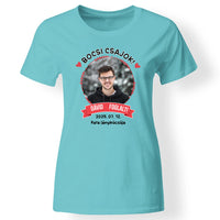 Lánybúcsú menyasszony párja foglalt egyedi képes női póló