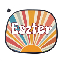 Egyedi retro szivárvány napellenző neves felirattal