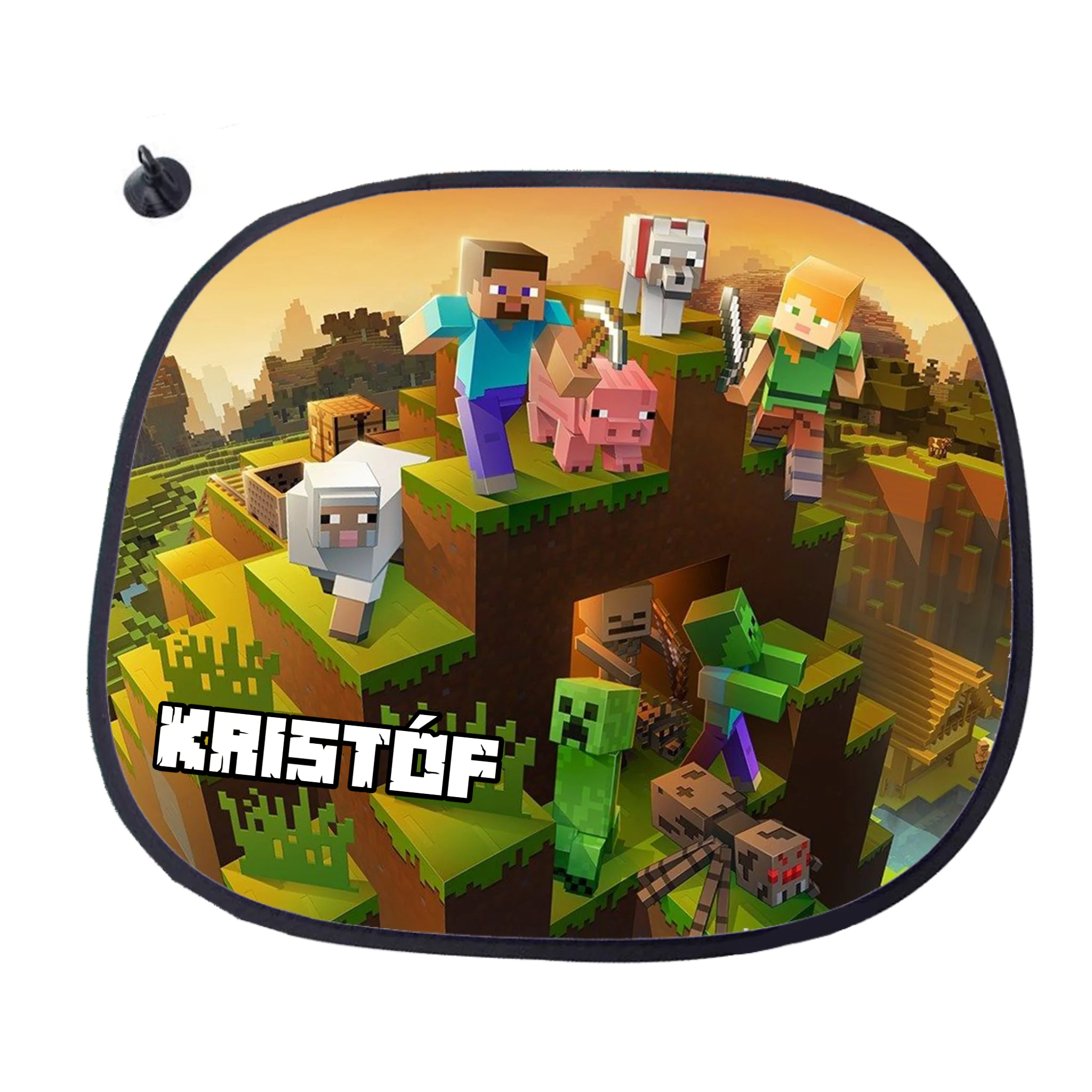 Egyedi neves Minecraft napellenző választható mintával