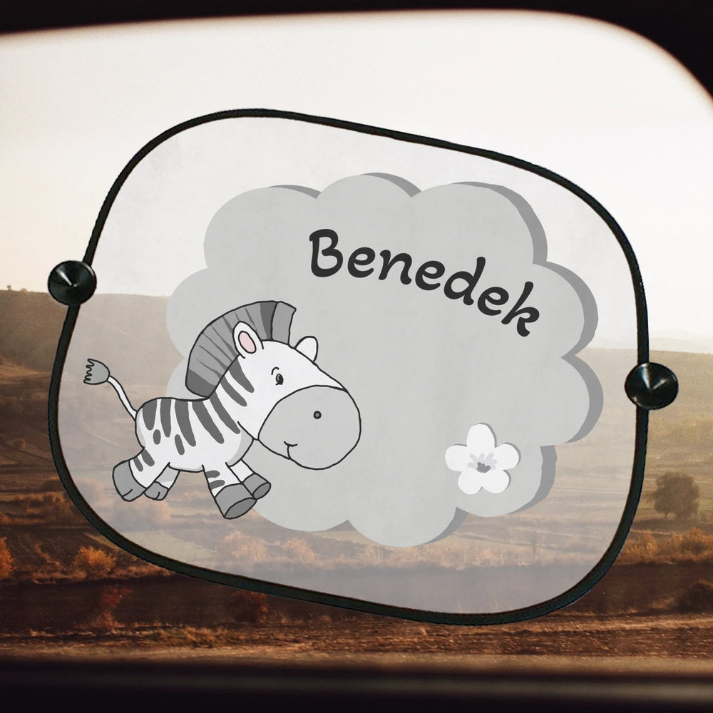 Egyedi neves zebra mintás napellenző