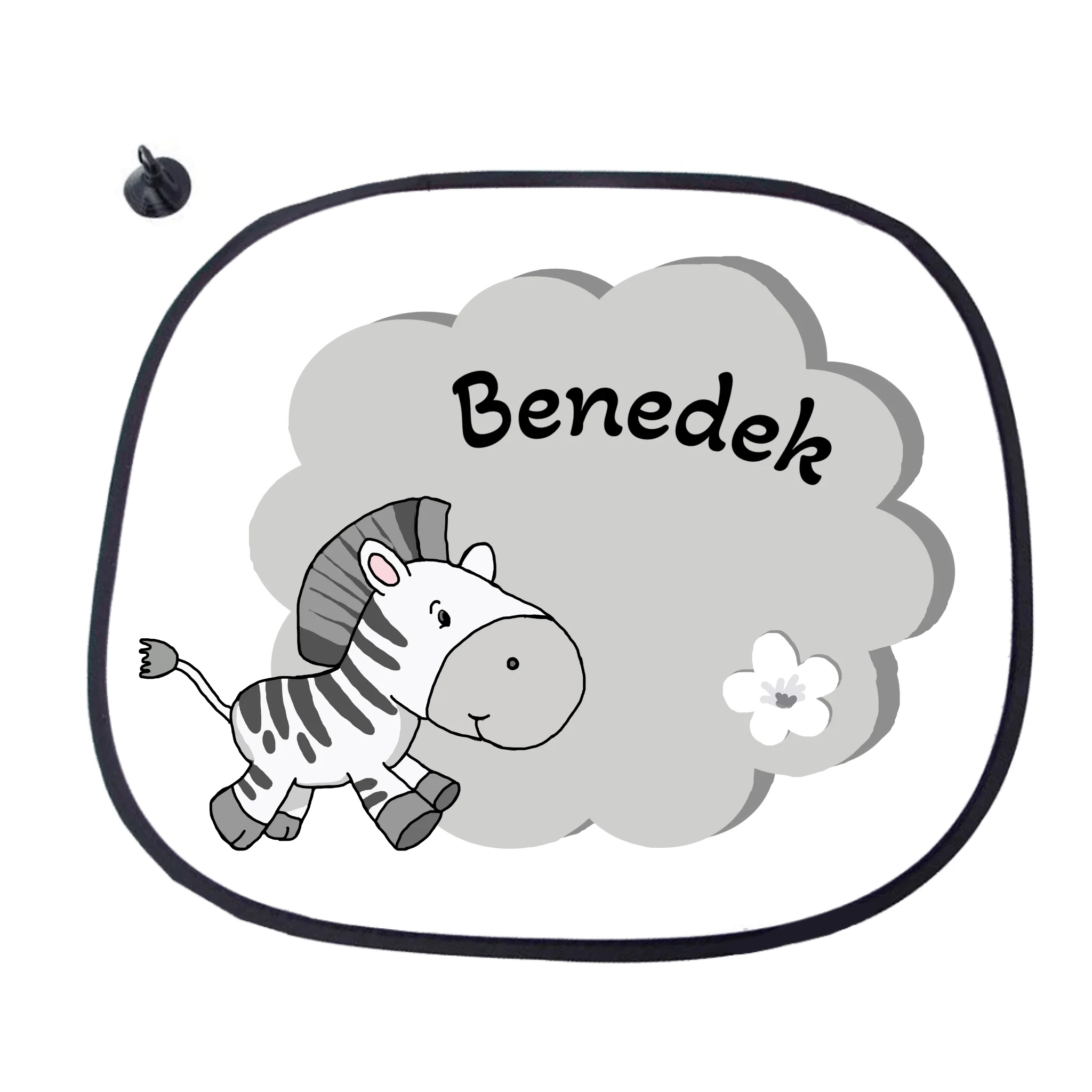 Egyedi neves zebra mintás napellenző