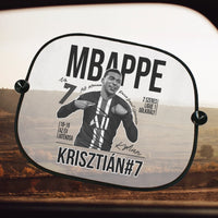 Személyre szabható MBappe focis ajándék autós napellenző
