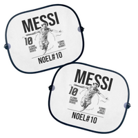 Személyre szabható Messi focis ajándék autós napellenző
