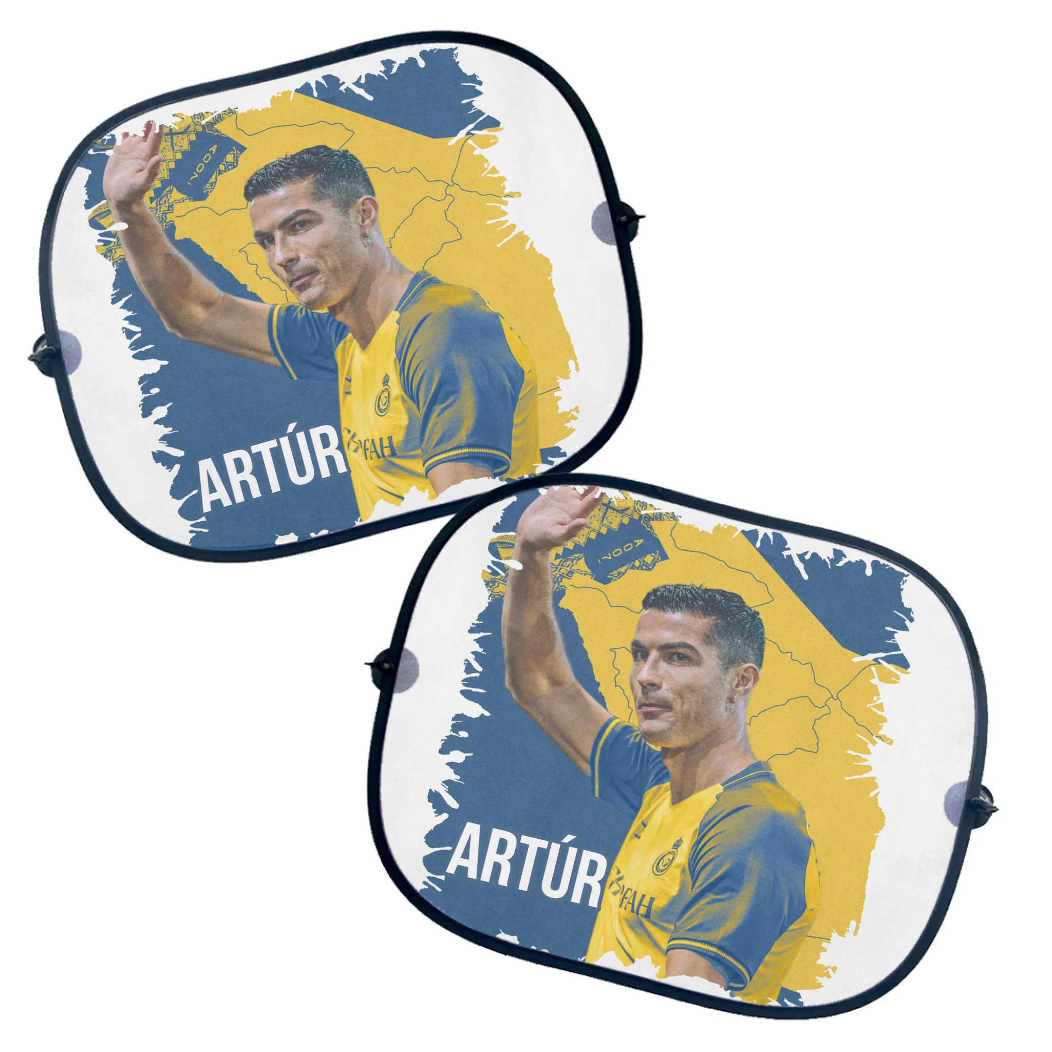 Egyedi neves Ronaldo focis ajándék autós napellenző