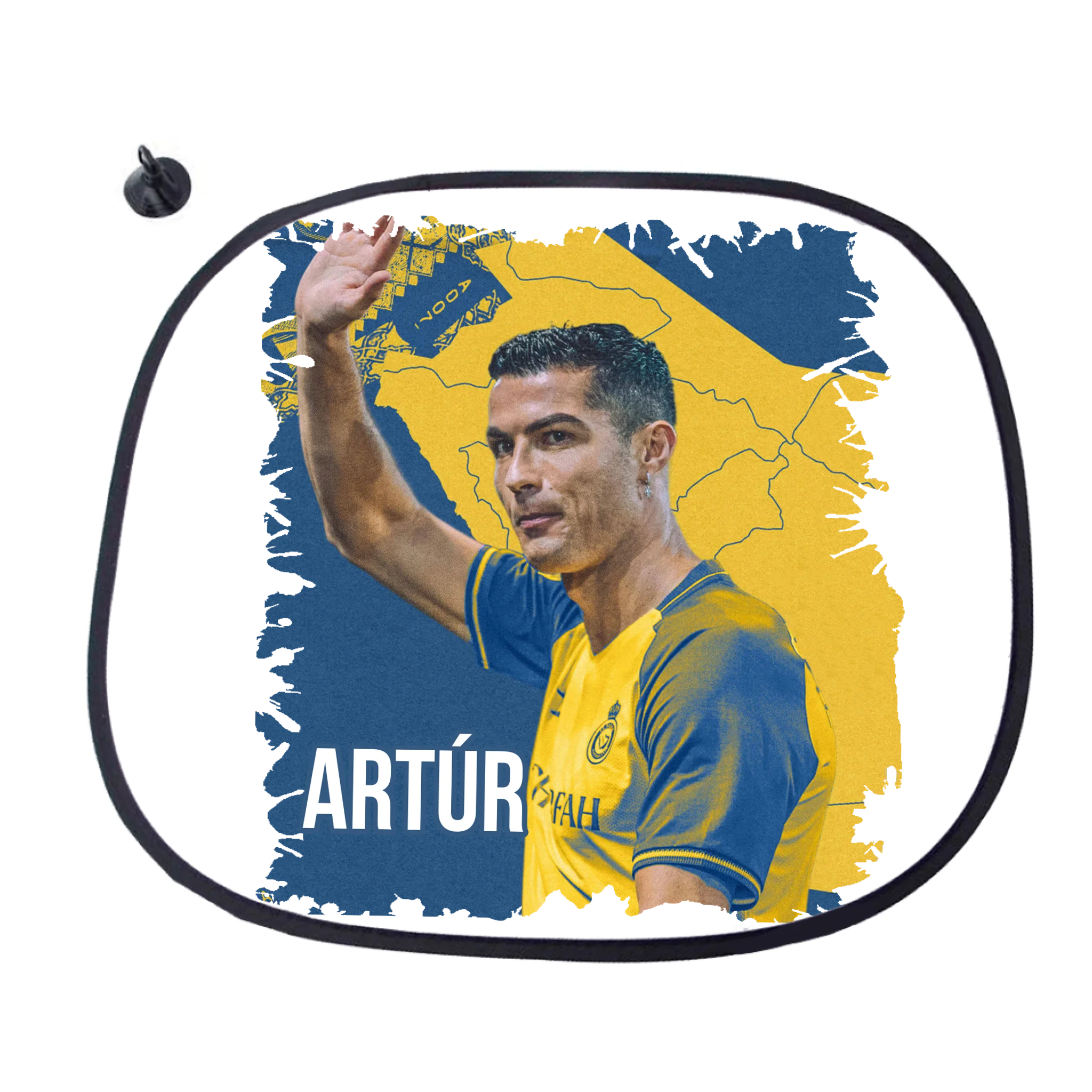 Egyedi neves Ronaldo focis ajándék autós napellenző