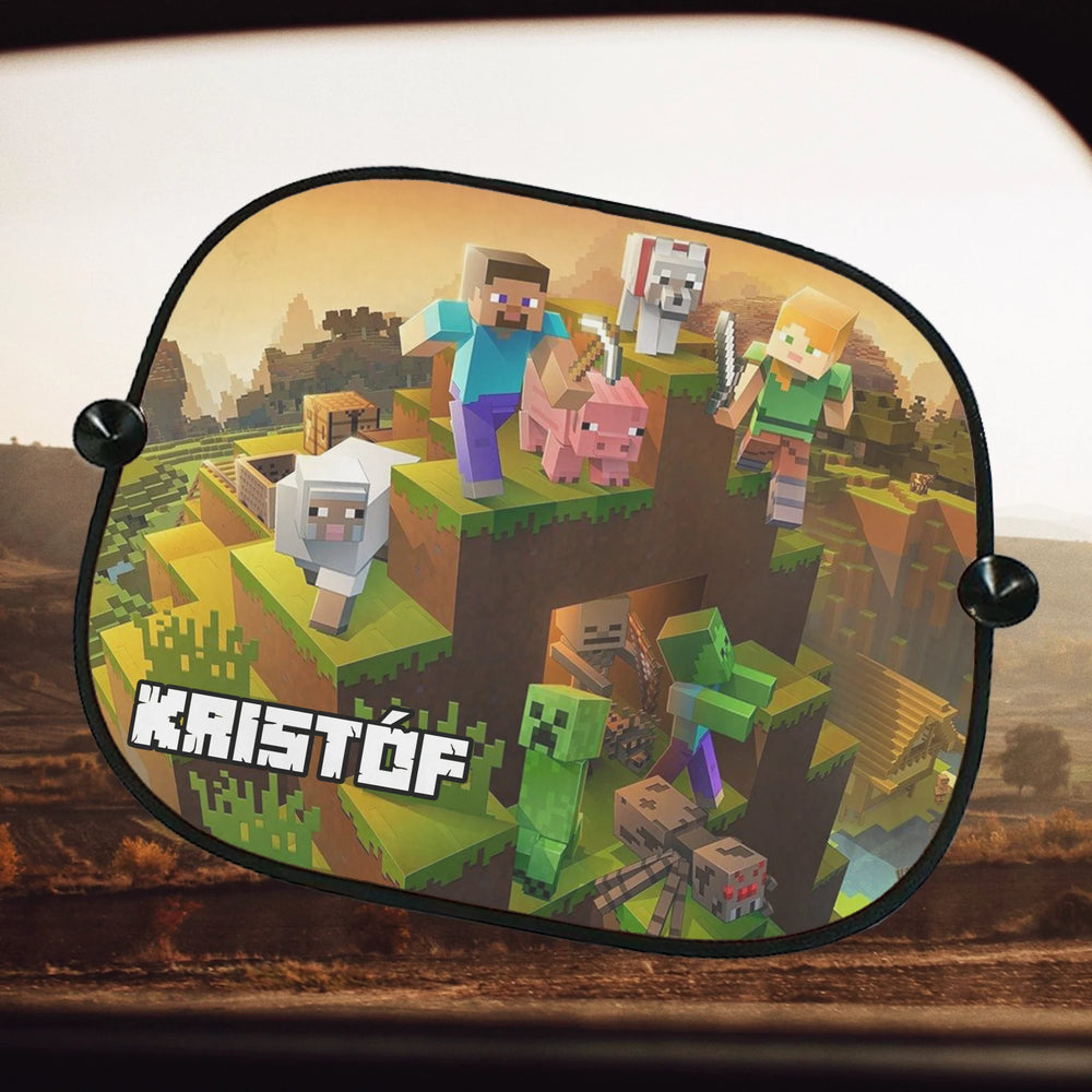 Egyedi neves Minecraft napellenző választható mintával