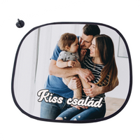 Egyedi képes napellenző felirattal