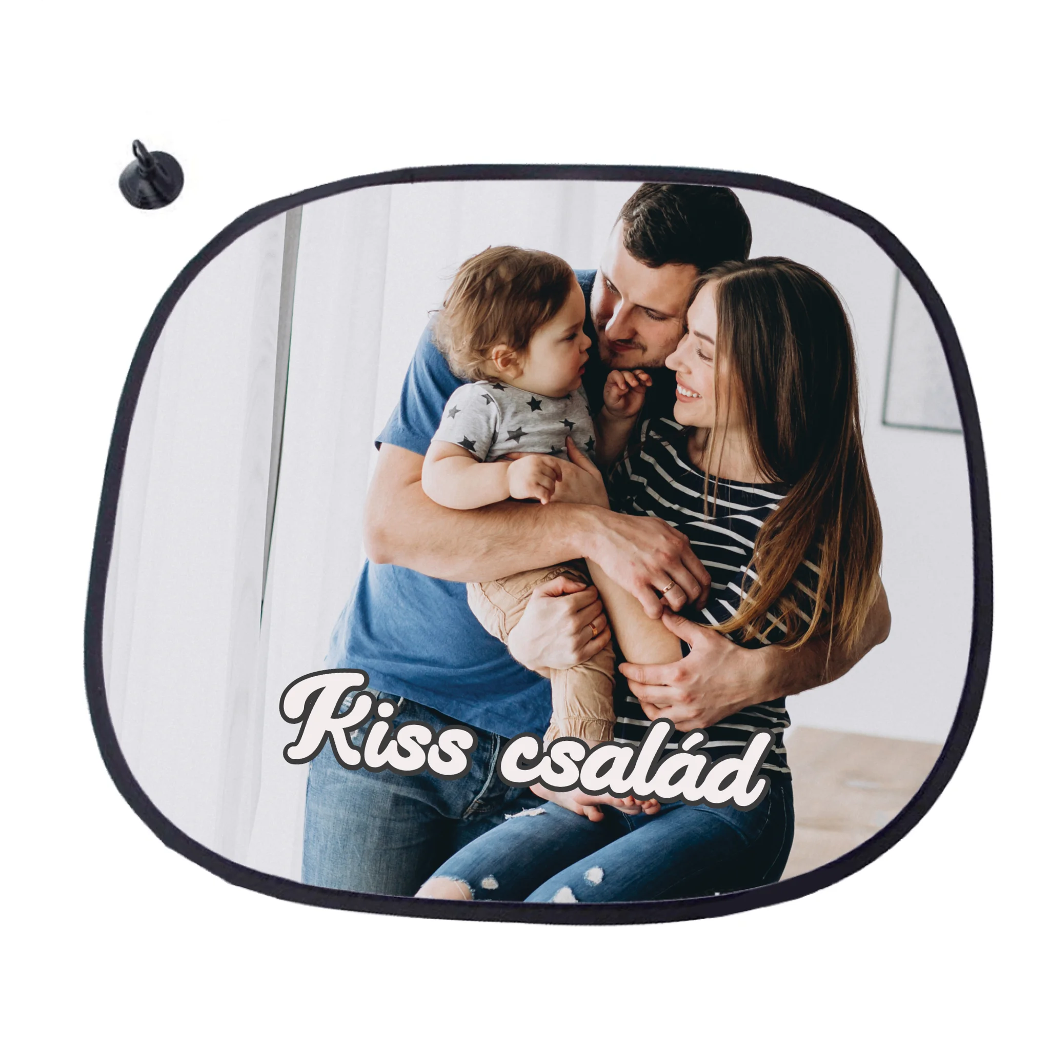 Egyedi képes napellenző felirattal