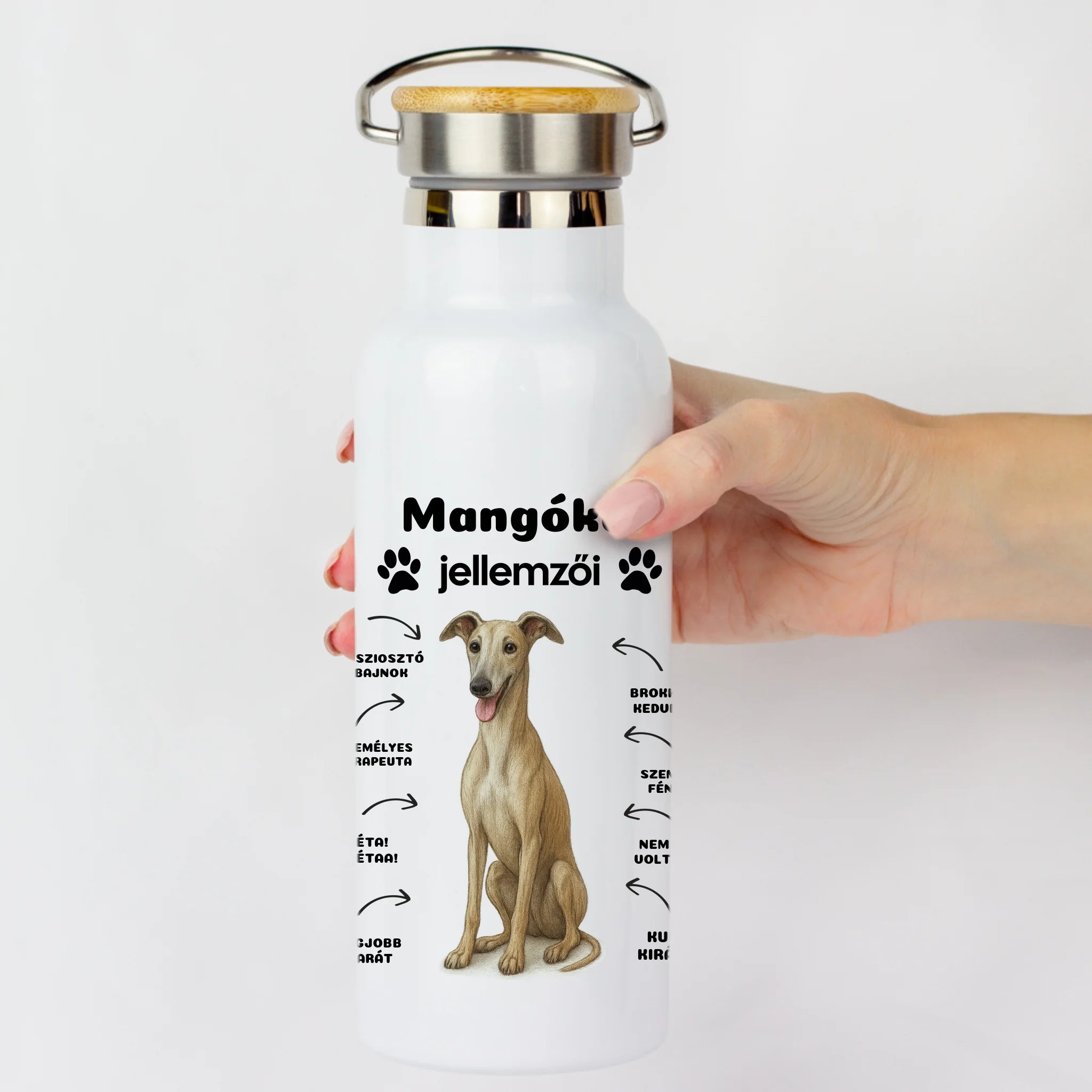 Az én kutyám jellemzői fehér kulacs