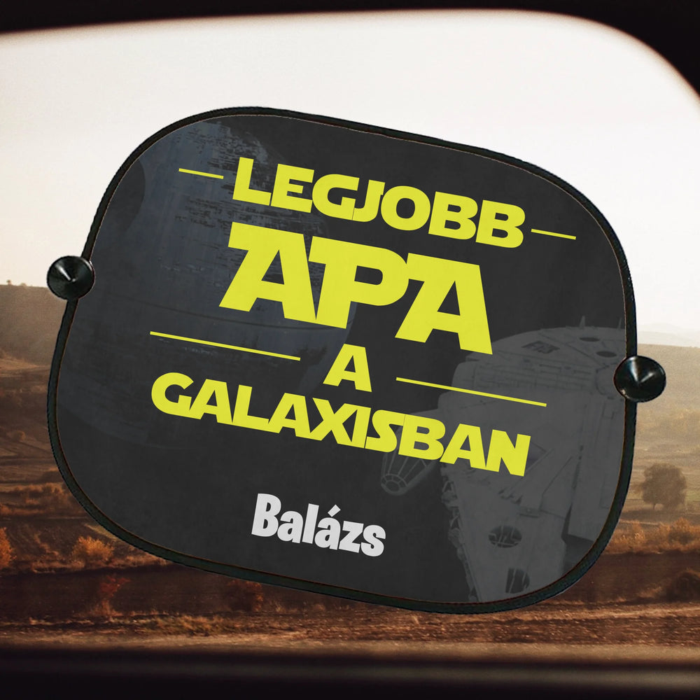 Autós napellenző - Star Wars témájú napellenző Apáknak egyedi felirattal